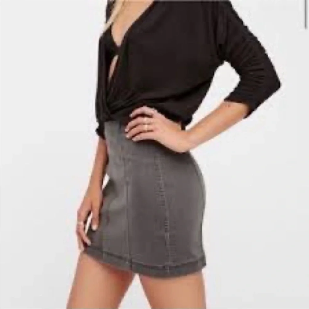 Free People We the Free Modern Femme Denim Stretch Mini Skirt 2
